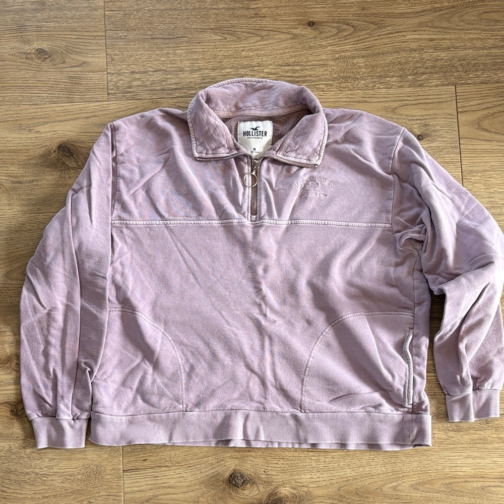 Hollister Lilac Half-Zip Sweatshirt
